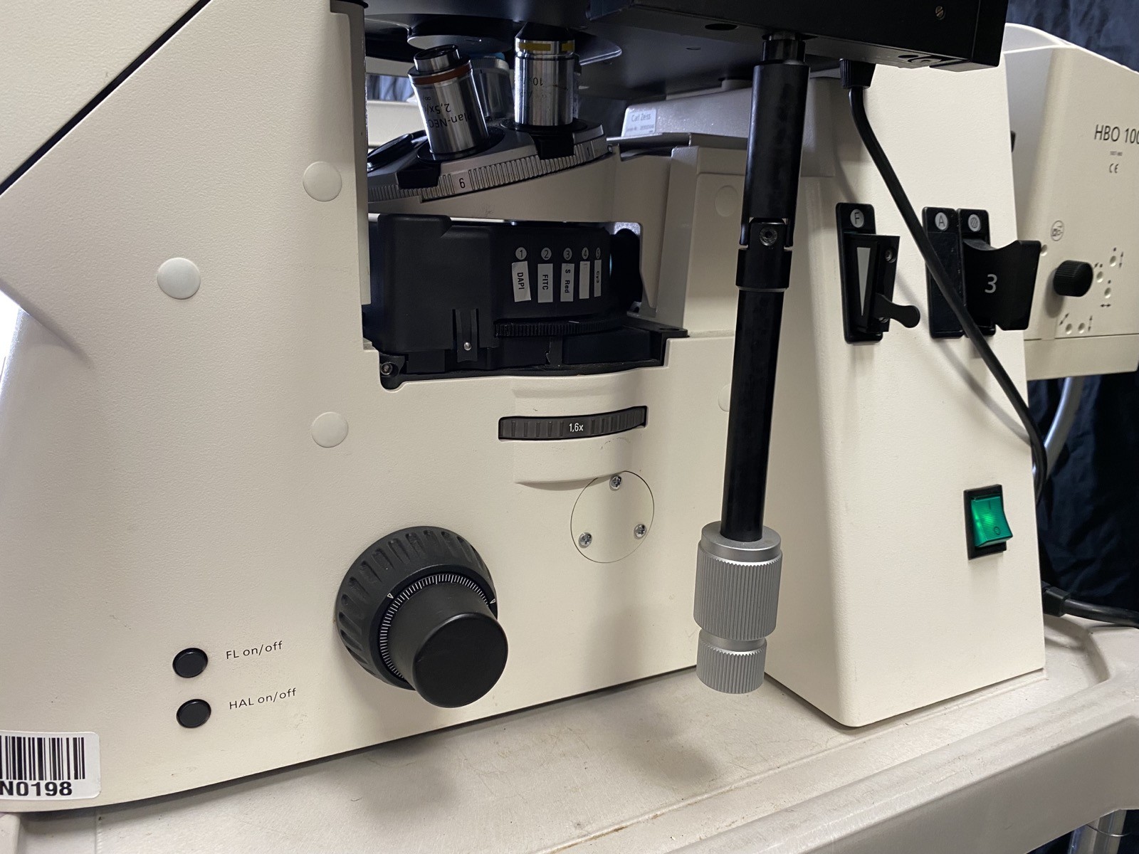 ZEISS Axiovert 200 Inverted Fluorescence Phase Contrast Microscope With FluoArc