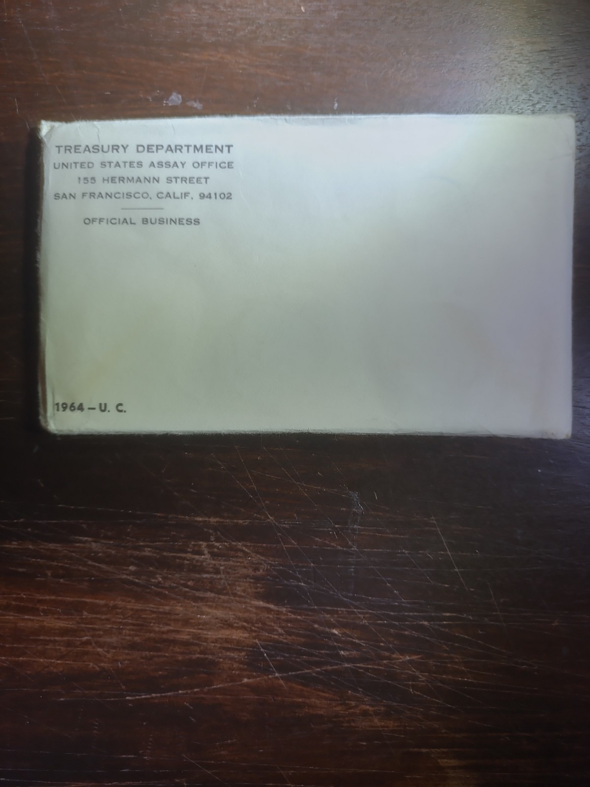 1964 P & D US Mint Set Uncirculated 10 Coins w/ 90% Silver OGP Envelope