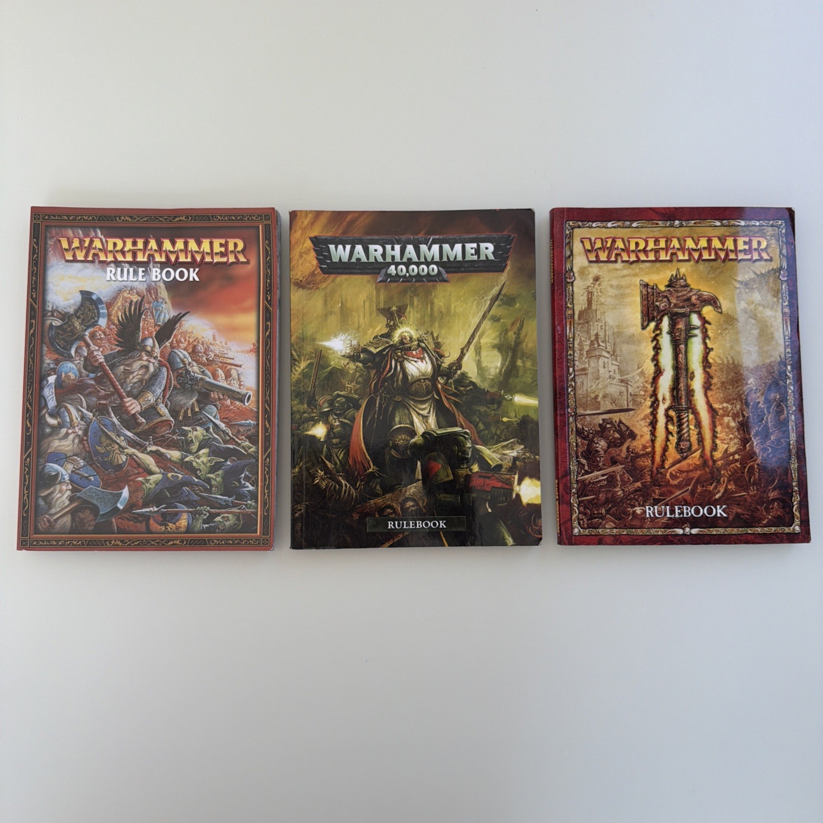 3x Warhammer Rulebook Genuine Original 40,000 Mixed Bundle Games Workshop