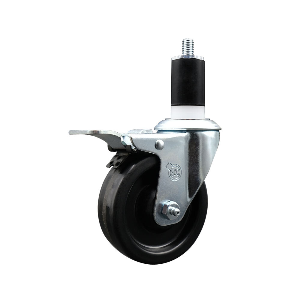 4 Inch Phenolic Swivel 1-1/2 Inch Expanding Stem Caster Total Lock Brake SCC