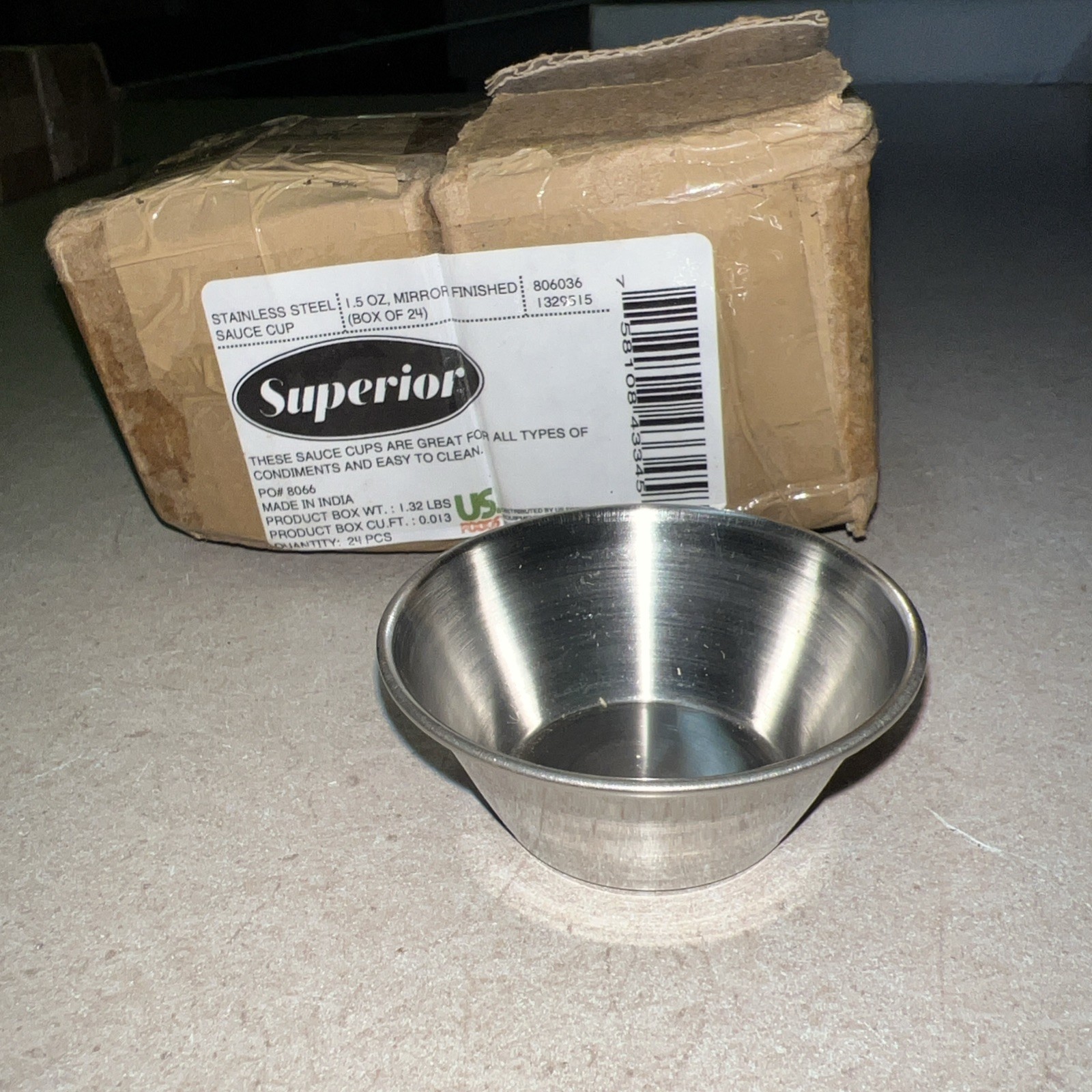 (24) Condiment Ramekin Stainless Steel 1.5 Ounces Restaurant Grade New Reusable
