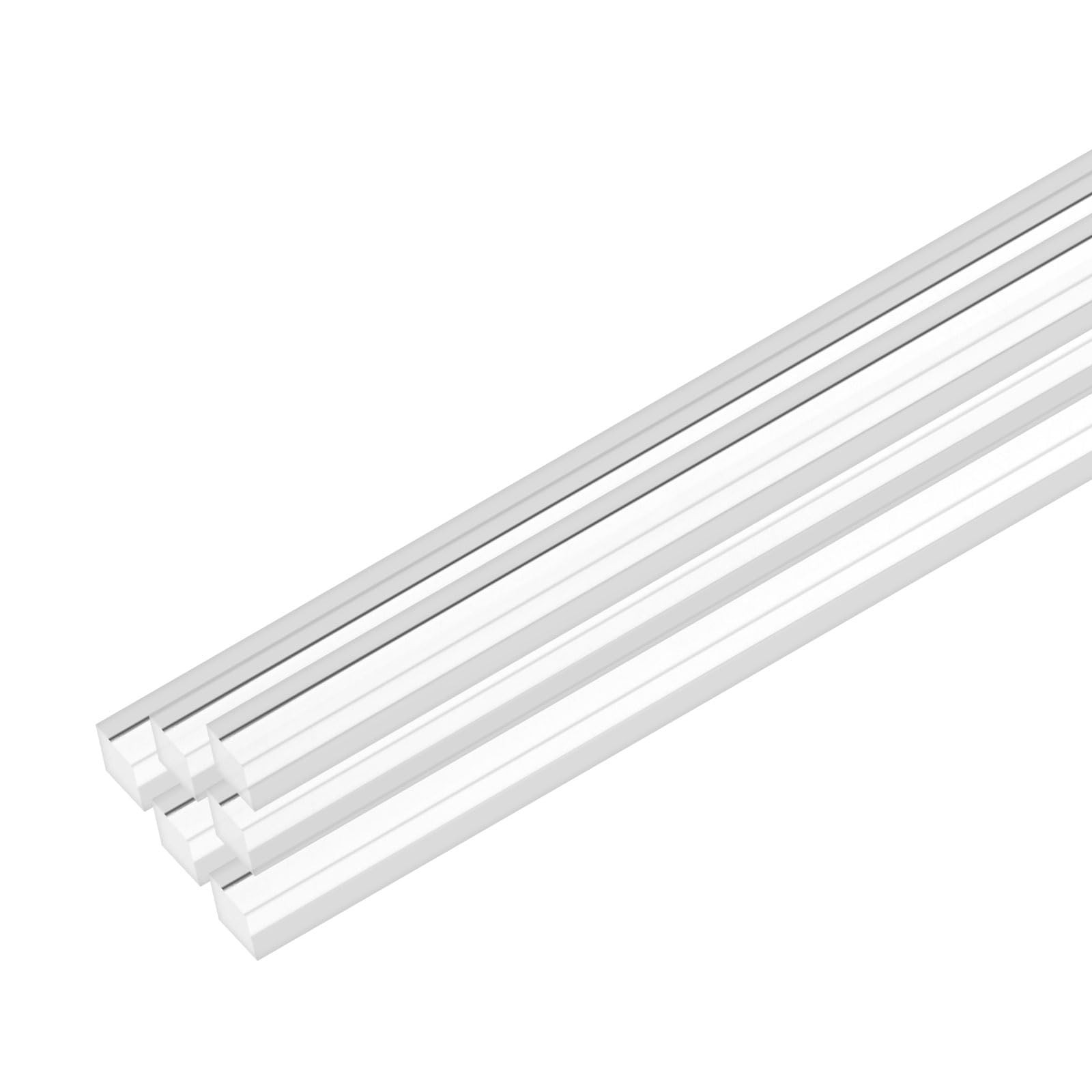 6 PCS Clear Acrylic Square Dowel Rods 9.8x0.2 Inch / 250x5 mm DIY Craft