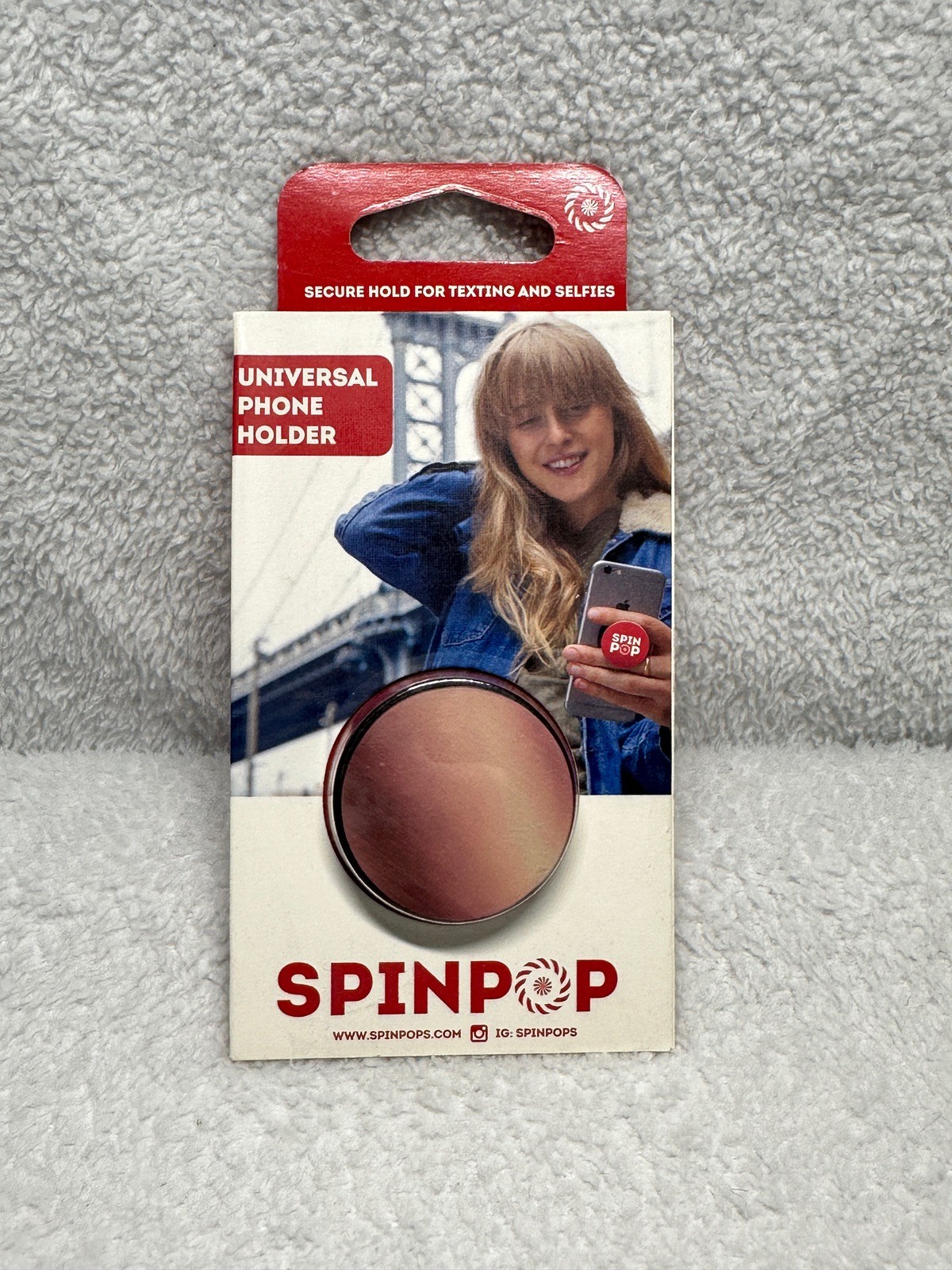 Spinpop Universal Phone Holder New In Pack NIP