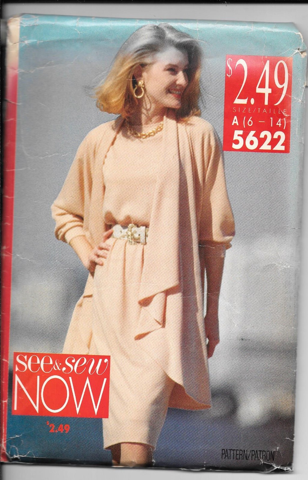 Vintage See&Sew Sewing Pattern No. 5622 Sizes 6-14 -NEW in open box