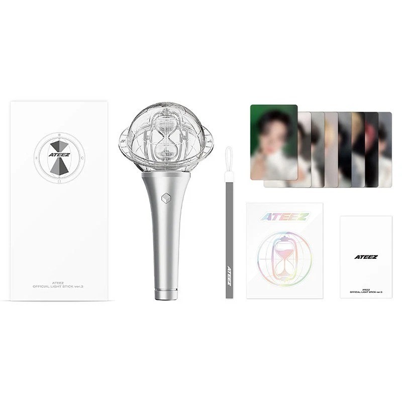 ATEEZ  OFFICIAL LIGHT STICK VER.3 w/Strap,8 PhotoCard,POB,GIFT FANLIGHT GOODS MD