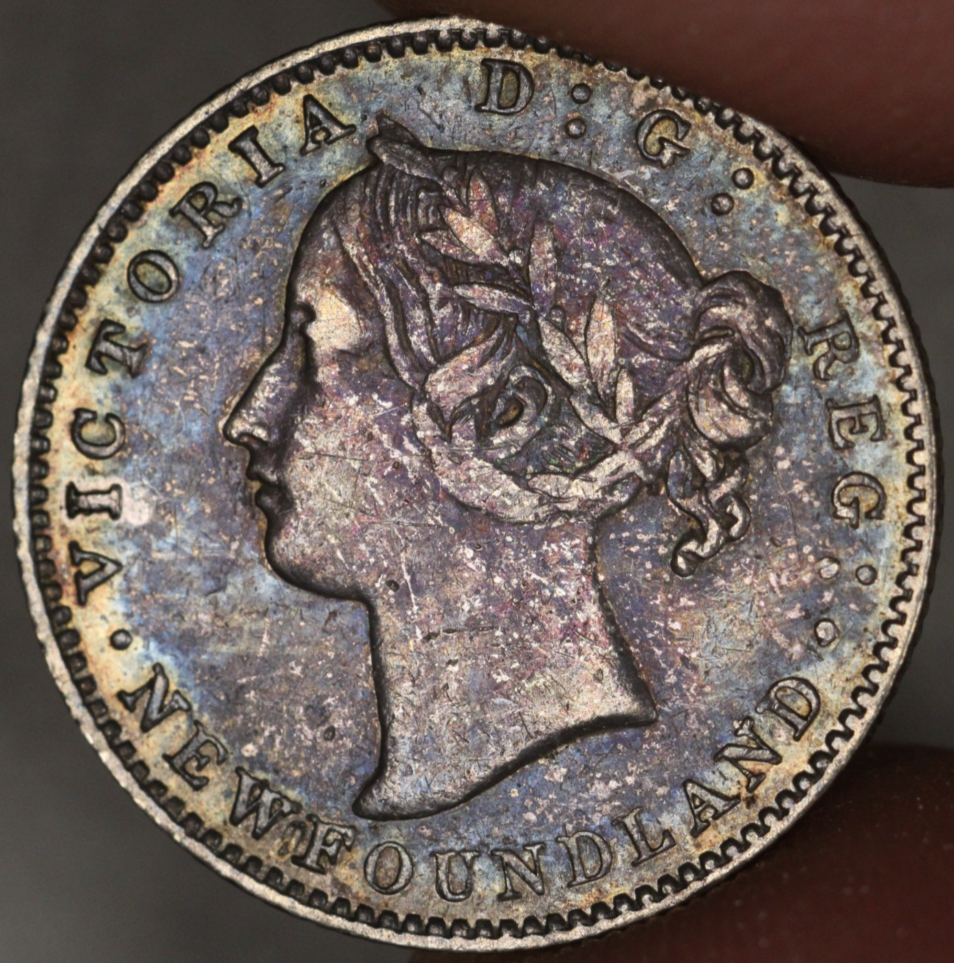 1865 Newfoundland Silver 10 Cents