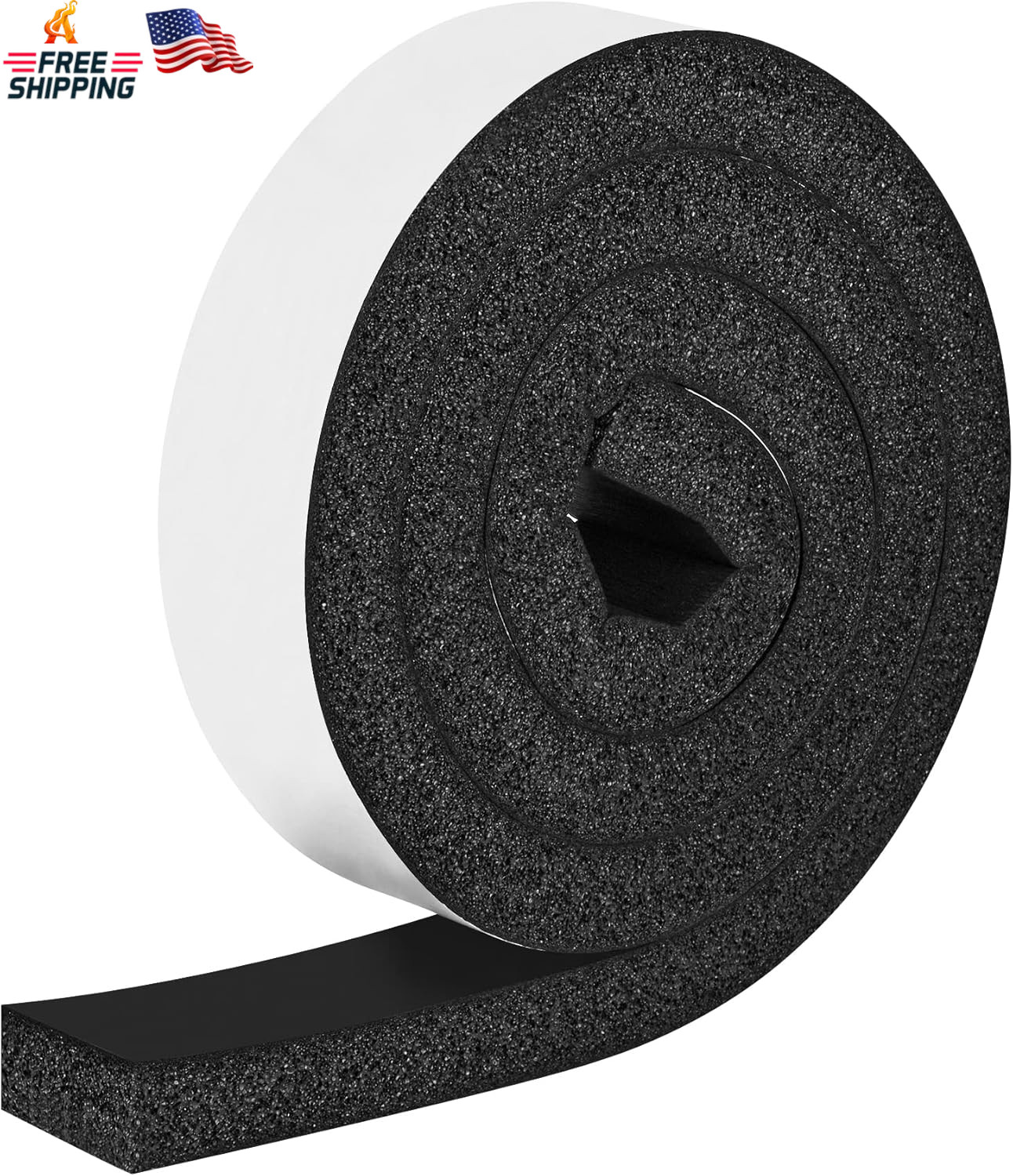 Foam Strips with Adhesive, 2 Inch Wide X 1 Inch Thick, Neoprene Weather Strippin