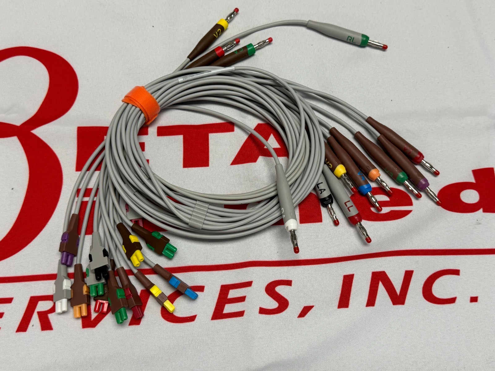 GE Healthcare 2104724-001 ECG leadwire Set Gold-plated Base 10 Banana (Used,1Pc)