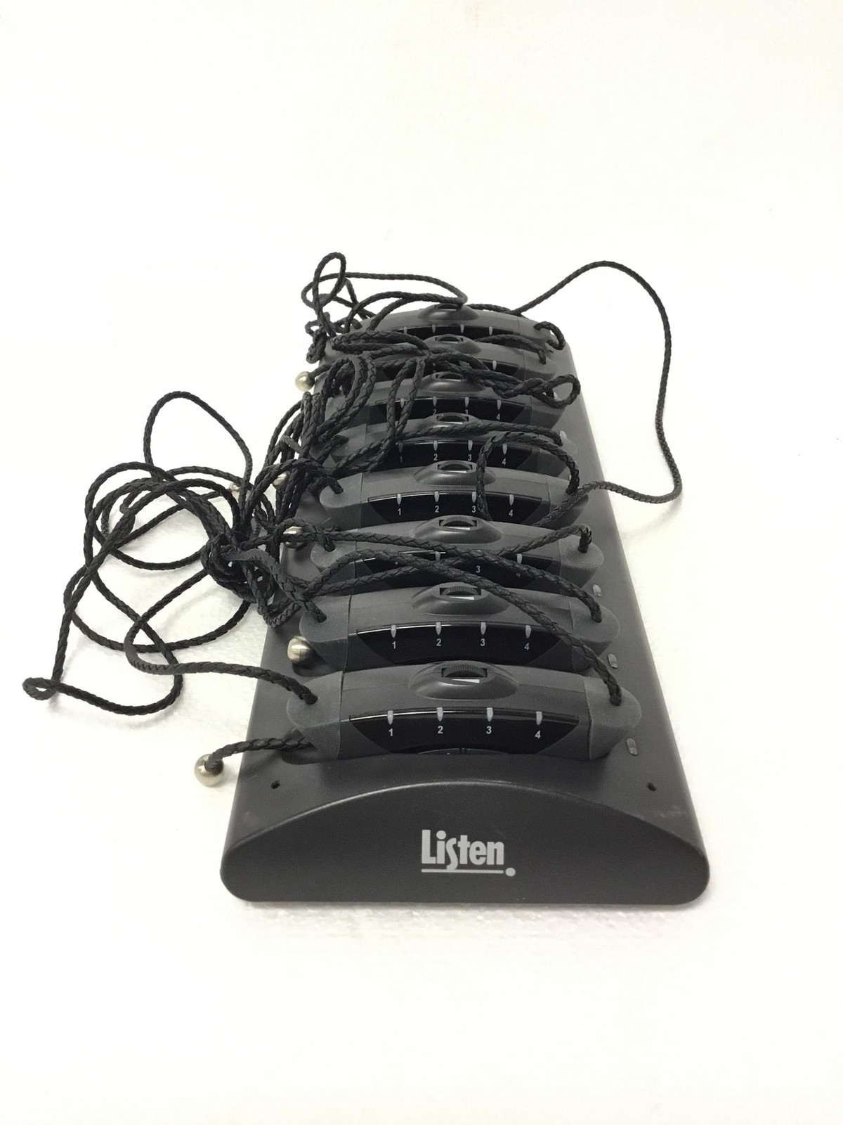 Set of 8 LISTEN LA-350-8 Charging-Storage Stations w/Receivers,Battery Packs