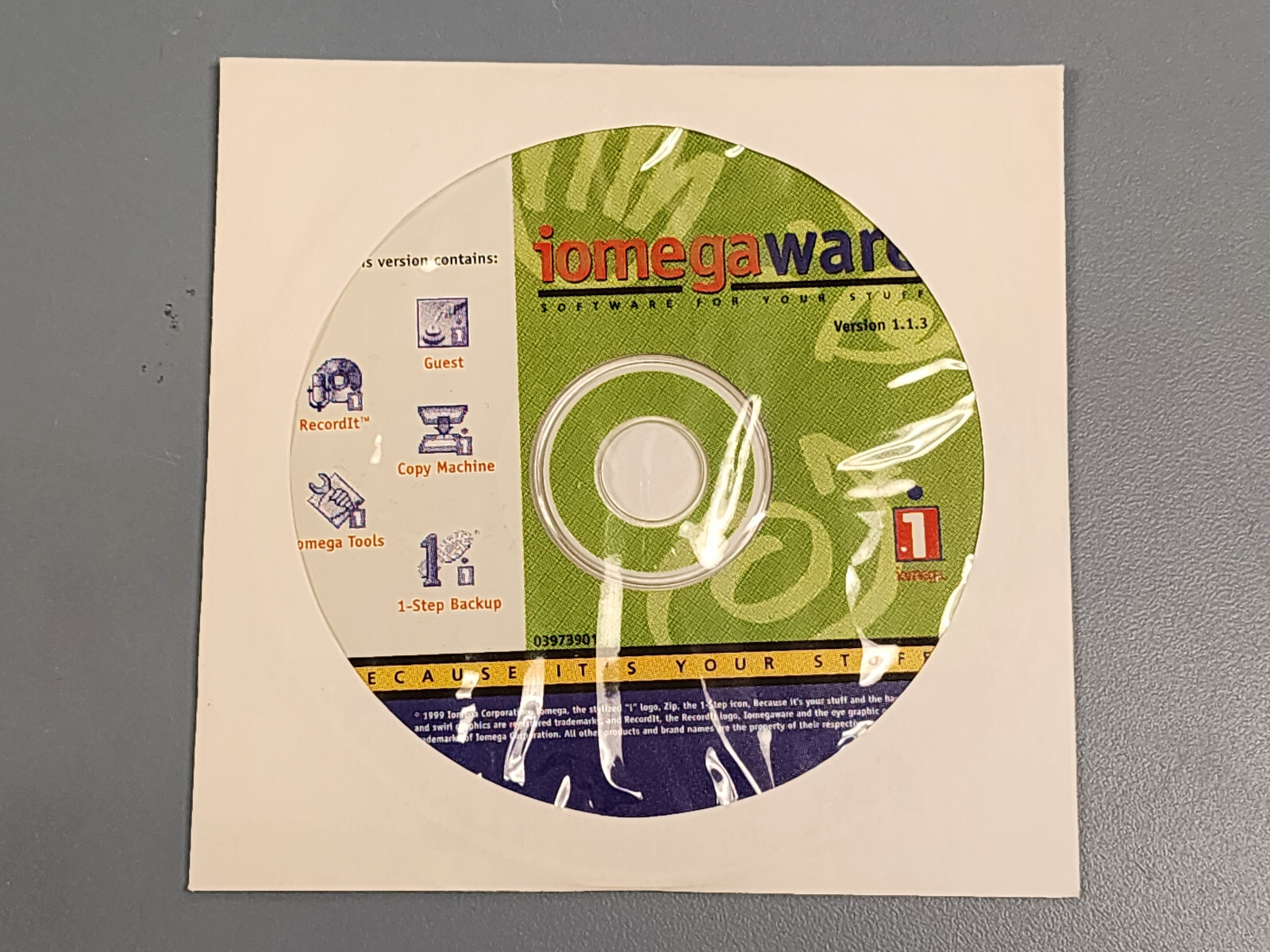 Iomega IomegaWare Version 1.1.3 Software Driver CD Guest Tools 1-Step Backup