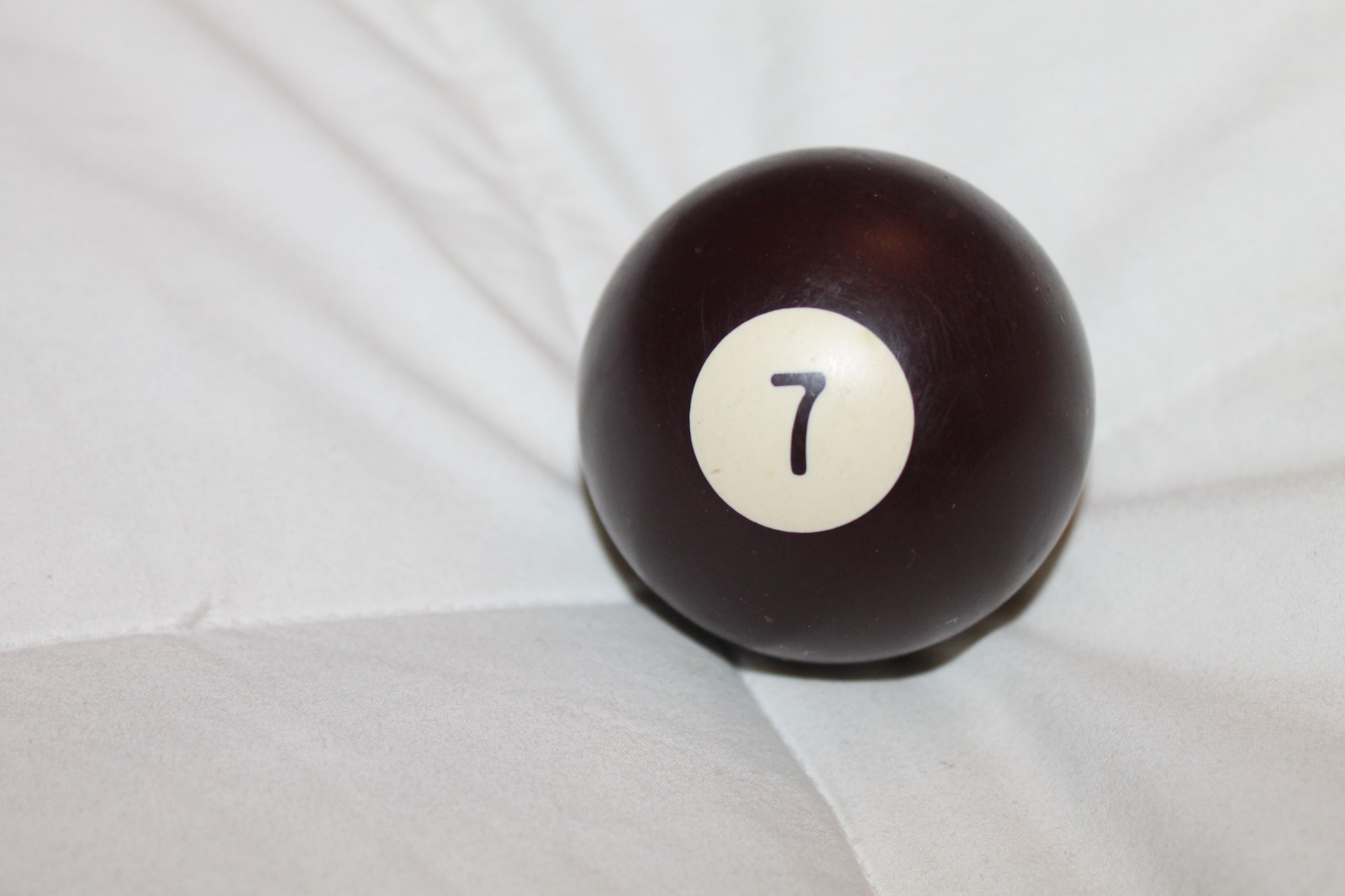 Vintage Pool Table Billiard Ball #7 Solid Replacement Piece