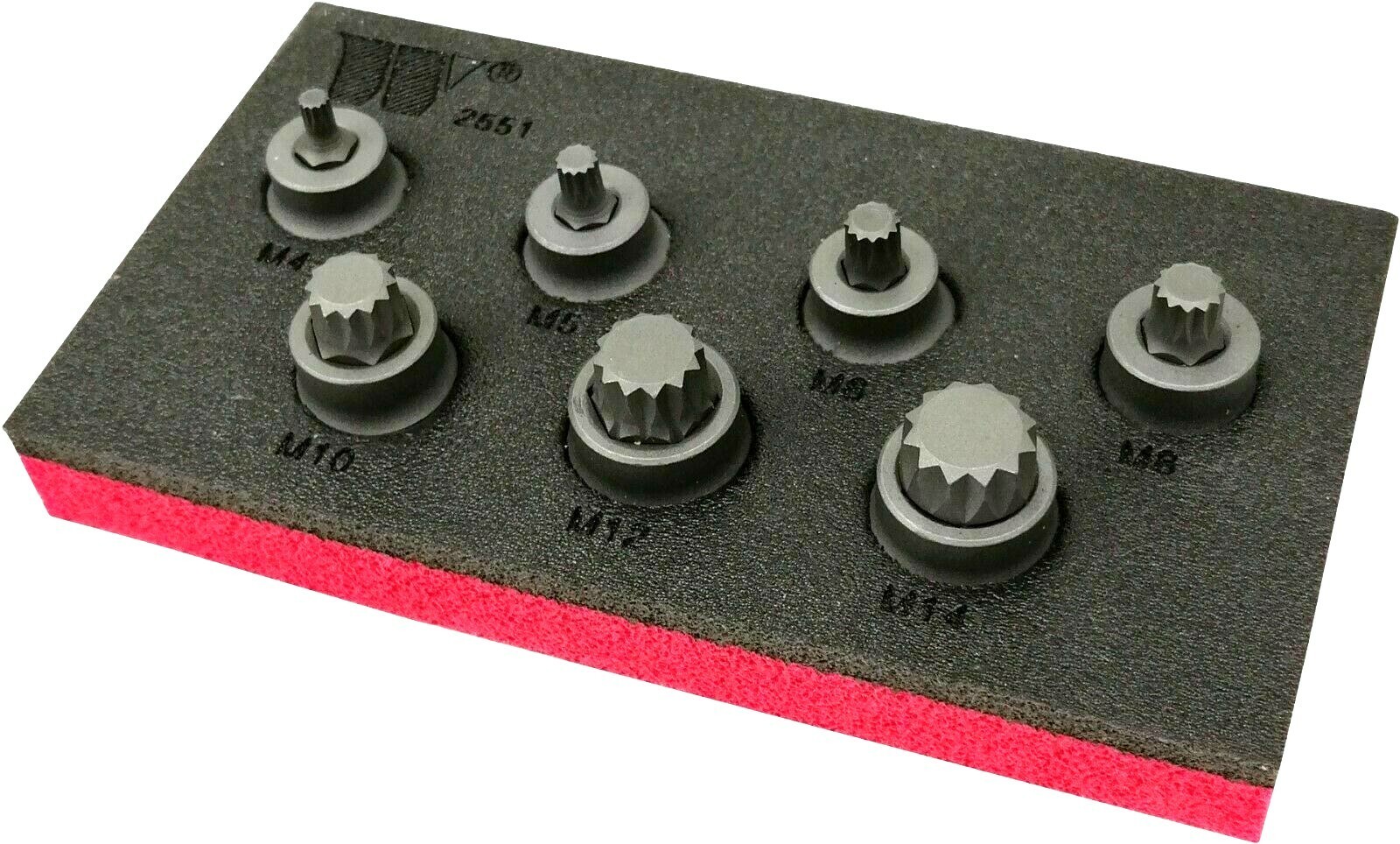 Welzh Werkzeug 7pc Spline Bit Socket Set EXTRA STUBBY,SHORT, S2 STEEL M4-M14