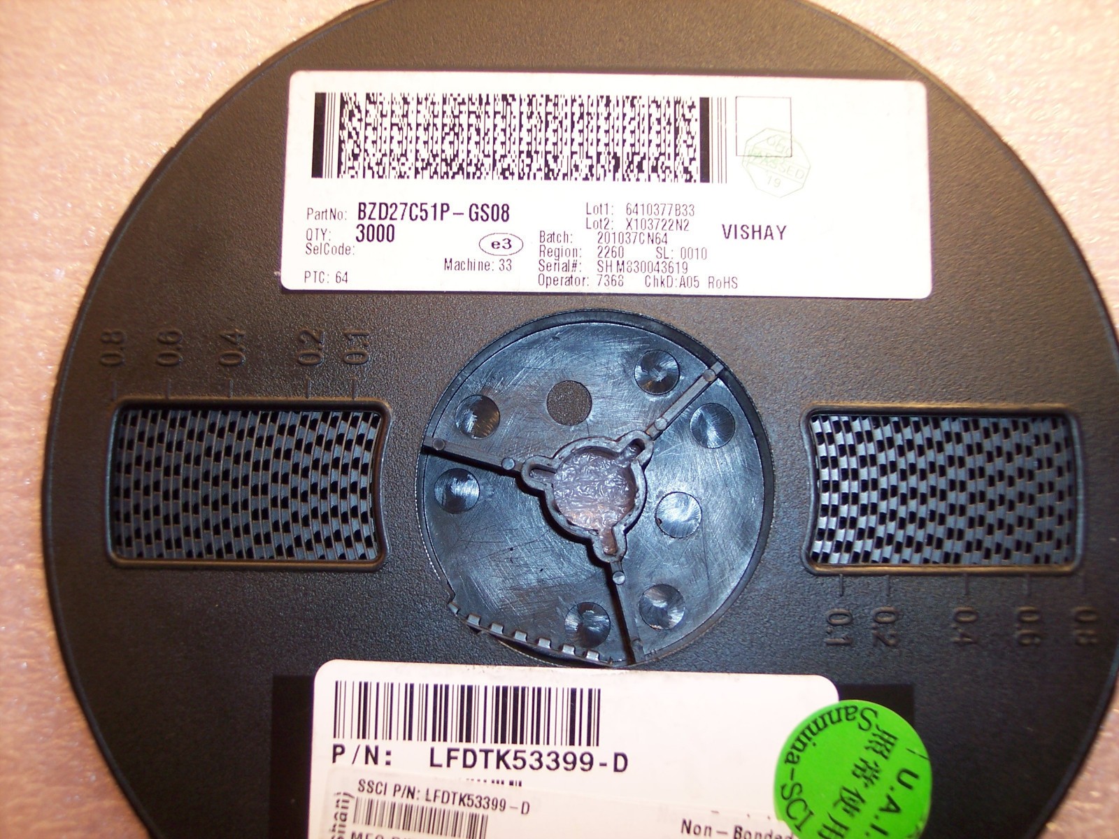QTY (100) BZD27C51P-GS08 VISHAY DO-219AB ZENER DIODES 51V 800mW ROHS