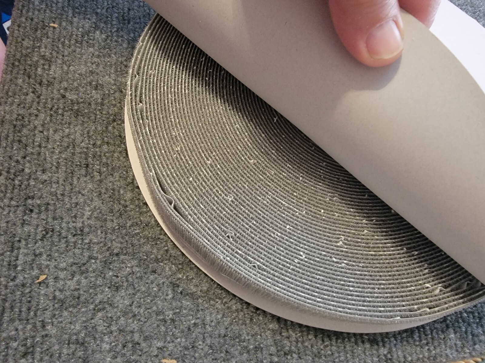3/4" X 27.5 Yd Self Adhesive Back Stick GRAY Tape Hook & Loop    HOOK SIDE ONLY