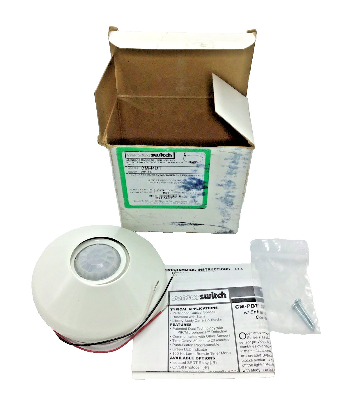 Acuity Controls Sensor Switch CM-PDT Low Voltage, PIR/Microphonics Ceiling Mount