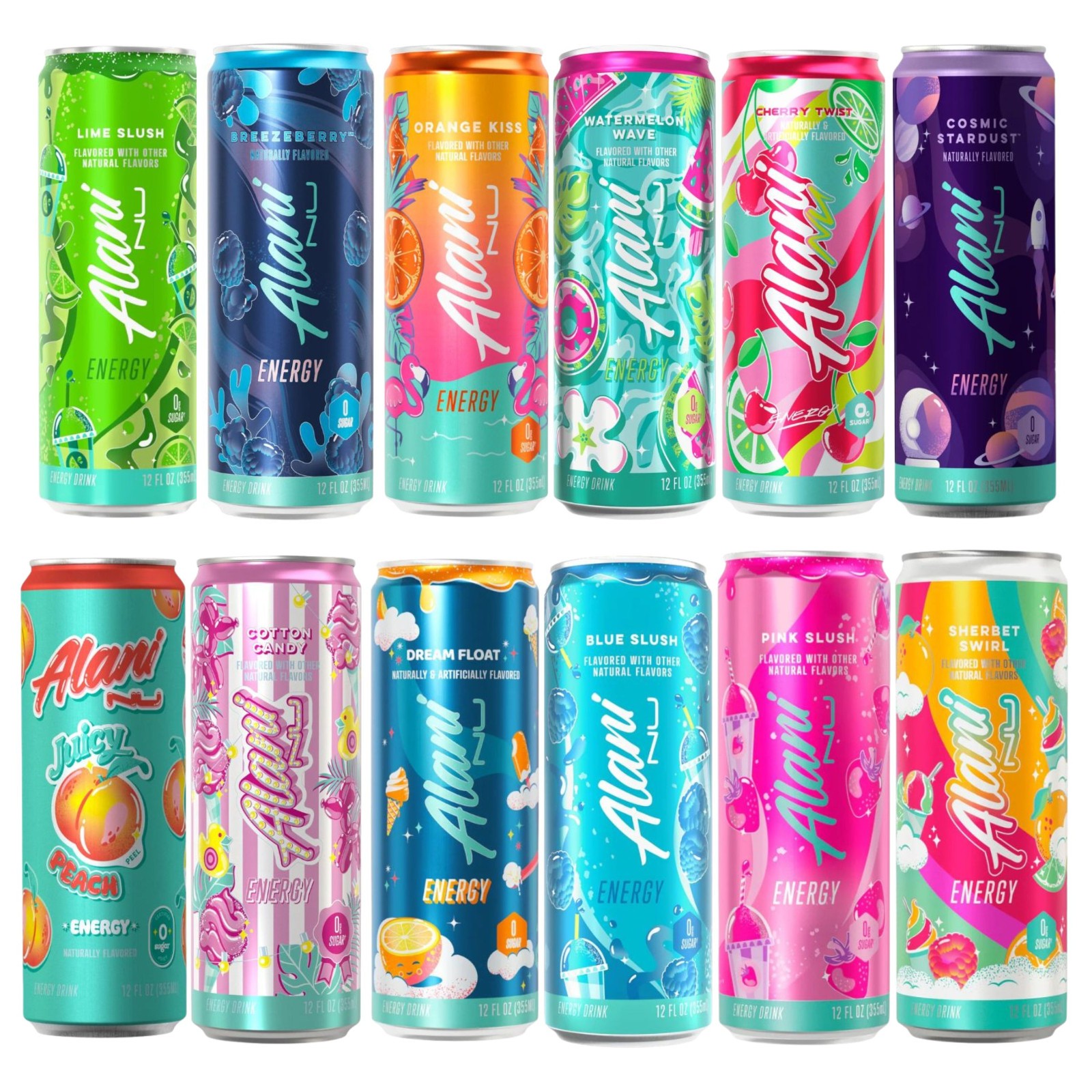 Alani Nu Energy Drink – Choose Flavor & Pack Size (4, 6, or 12 Cans) 12 Oz Cans