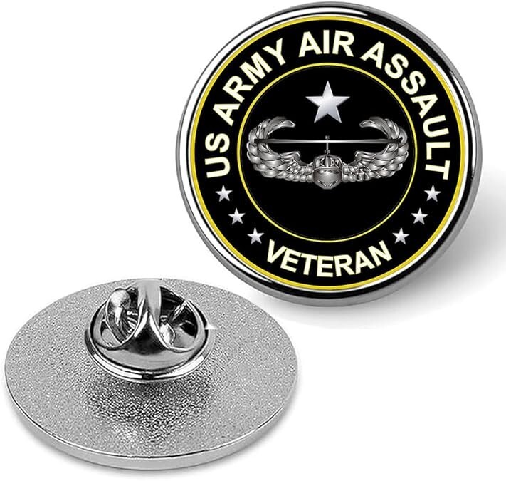 Silver US Army Air Assault Veteran Lapel Pin Veteran Tie Suit Shirt Pinback