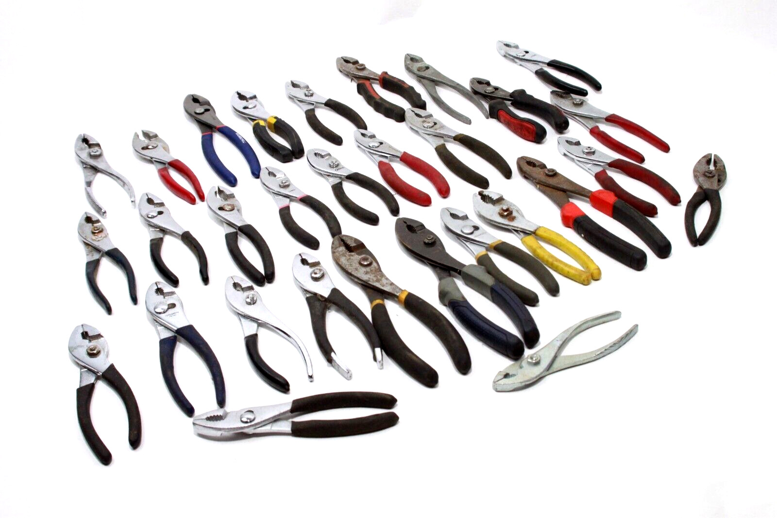 Lot of 30 Slip Joint Pliers Assorted Pairs Various Brands & Sizes
