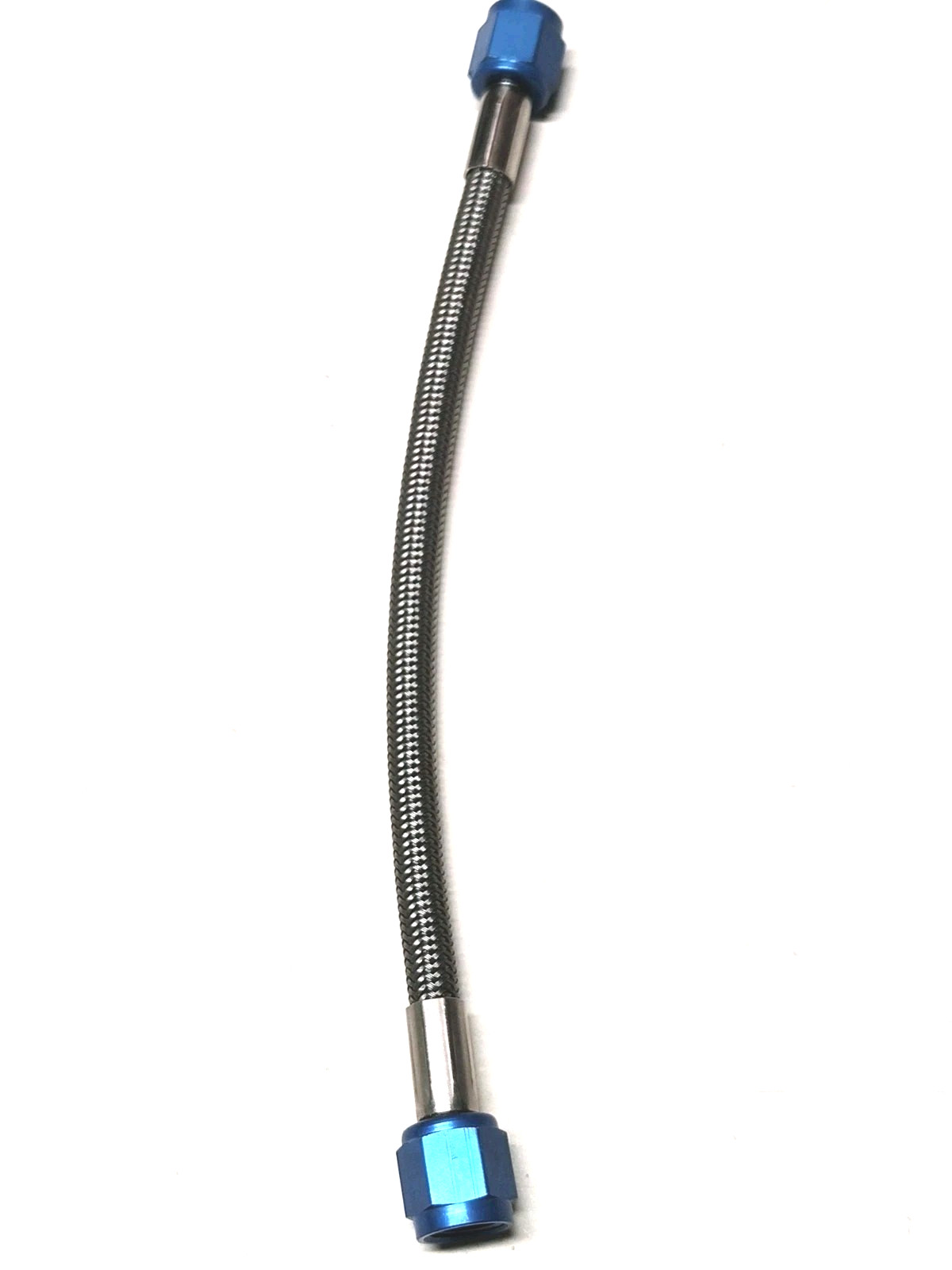 4AN 12" NITROUS OXIDE STAINLESS BRAIDED HOSE BLUE OR RED ENDS
