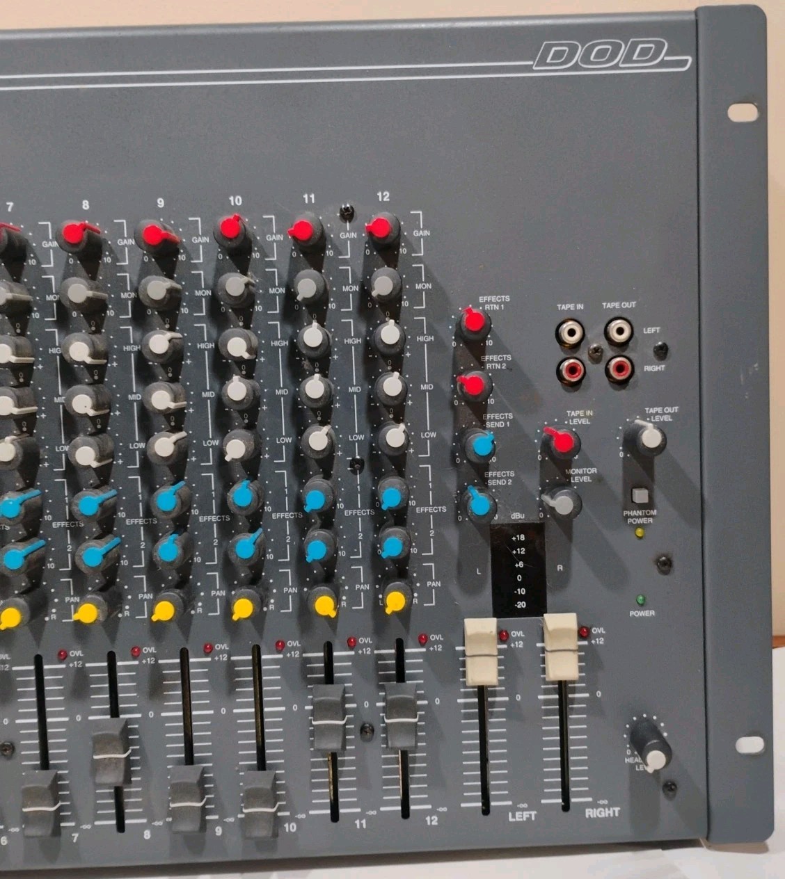 DOD 1222 RM 12 Channel Professional Mixer Working