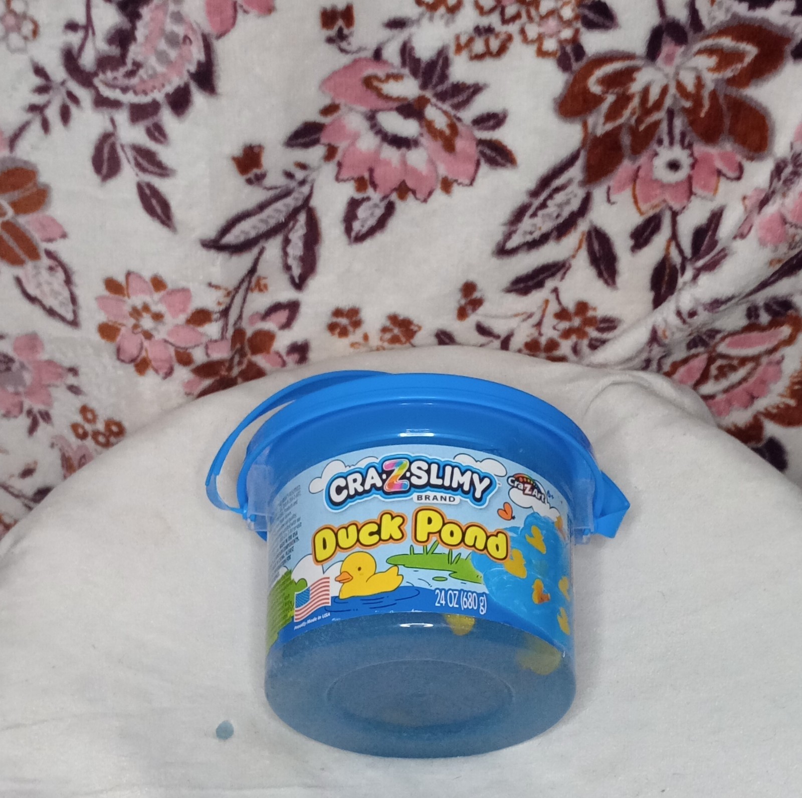 Cra-Z-Slimy Duck Pond Blue Slime Bucket Tub w/ Lid 24 oz (680 g) 2024