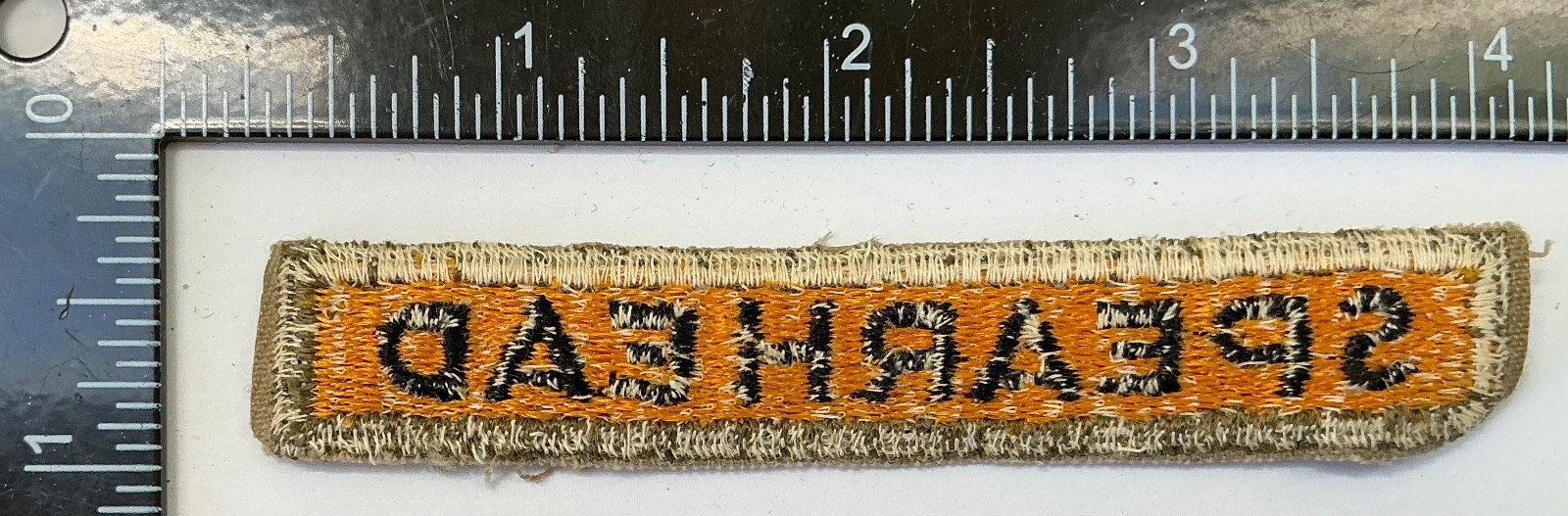 WWII US Army 3rd Armored Division SPEARHEAD Tab Patch