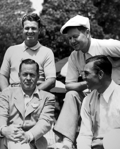 Golfers Glossy 8x10 Photo BYRON NELSON, BEN HOGAN, JIMMY DEMARET and BOBBY JONES