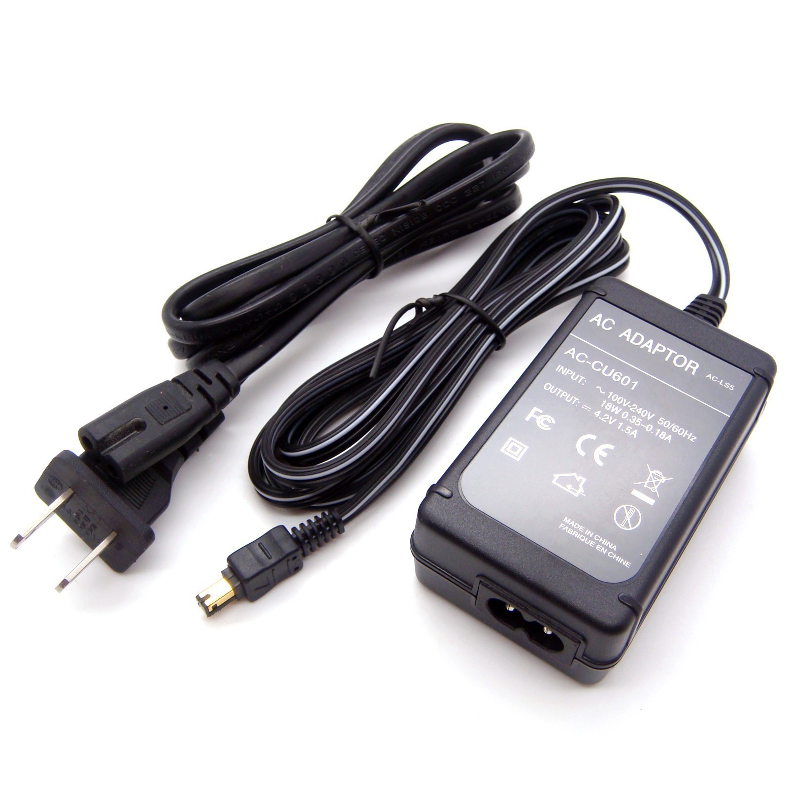 AC Power Supply Adapter For Sony CyberShot DSC-W180 DSC-W190 DSC-W200 DSC-W300