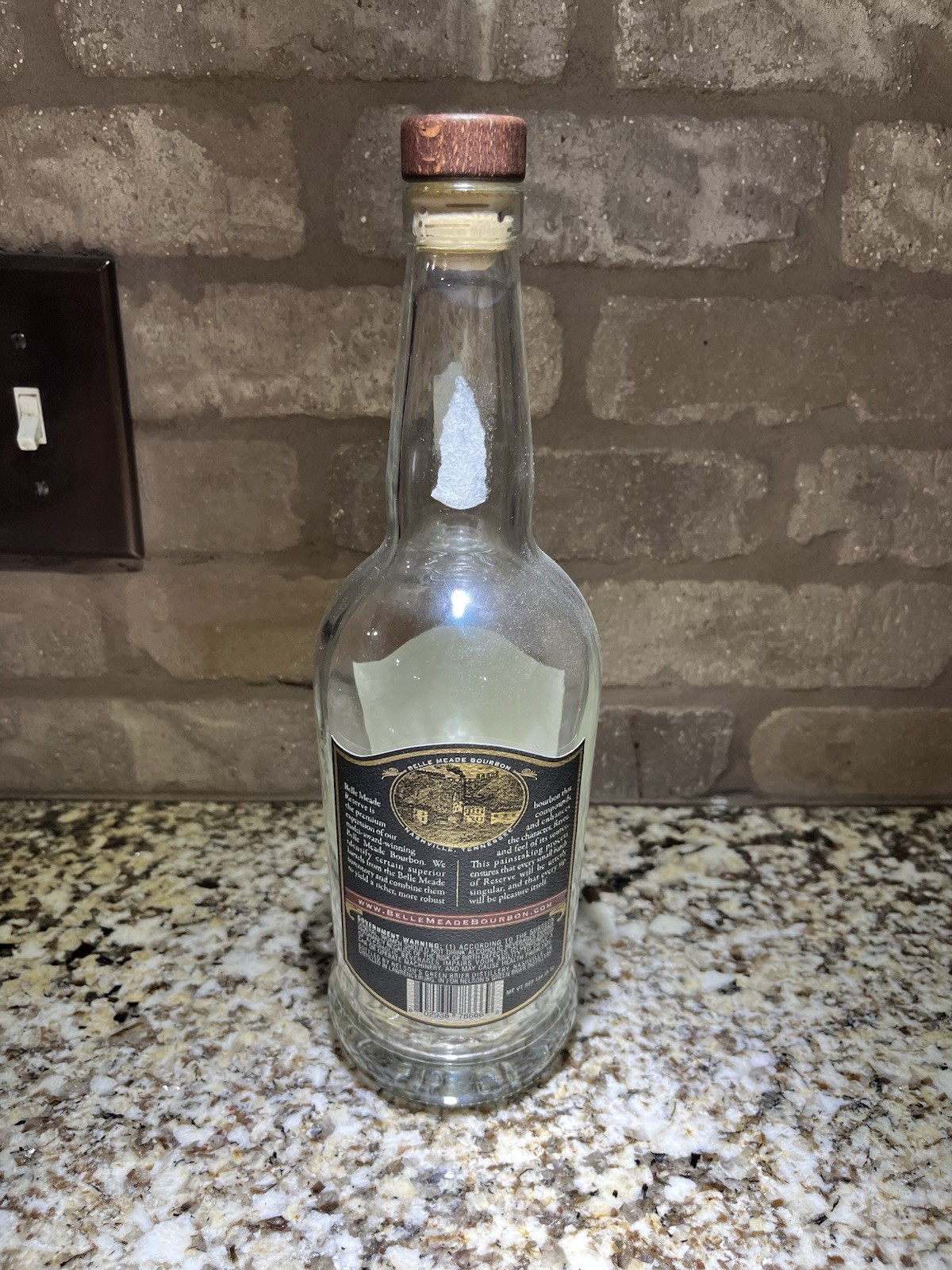 Belle Meade Reserve Bourbon Whiskey Cask Strength Barrel Proof EMPTY