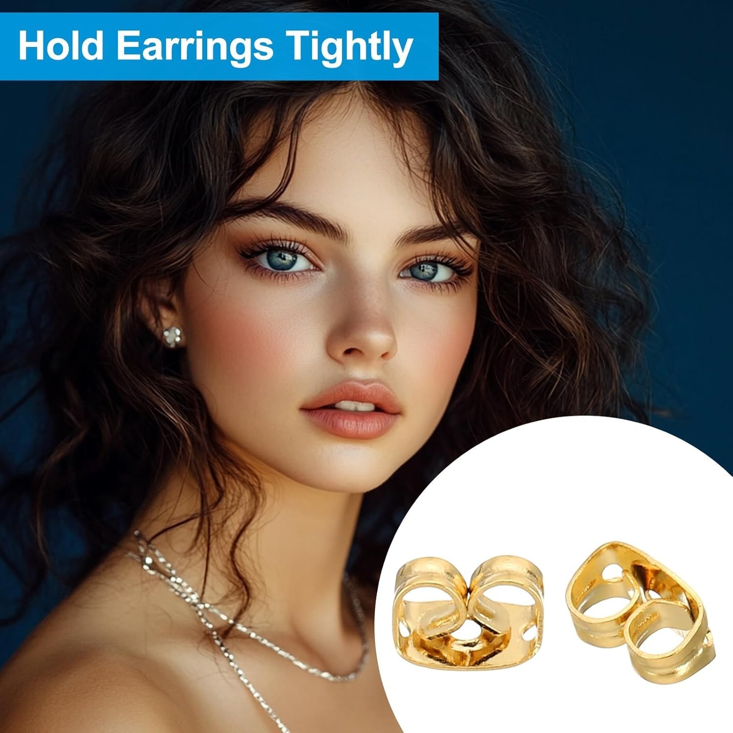 10 Pcs Earring Backs, 14K Gold Locking Earring Backs Replacements Hypoal