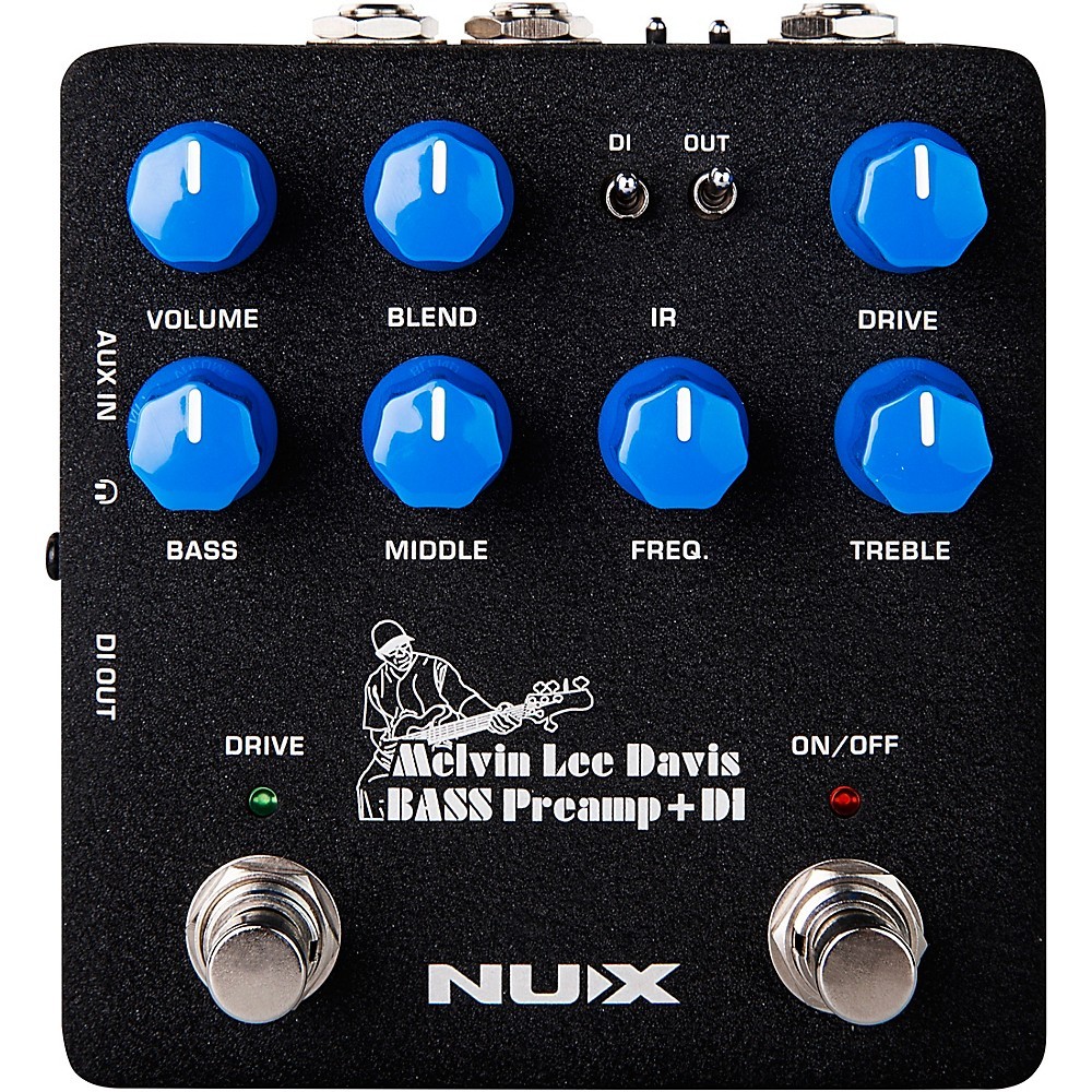 NUX Melvin Lee Davis Bass Preamp + DI Pedal Black