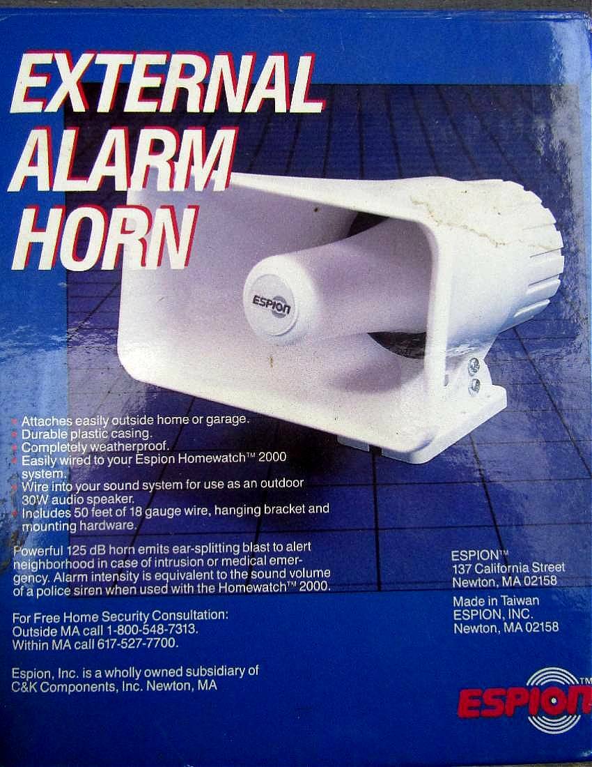 NEW ESPION 125db EXTERNAL WEATHERPROOF HOME ALARM HORN