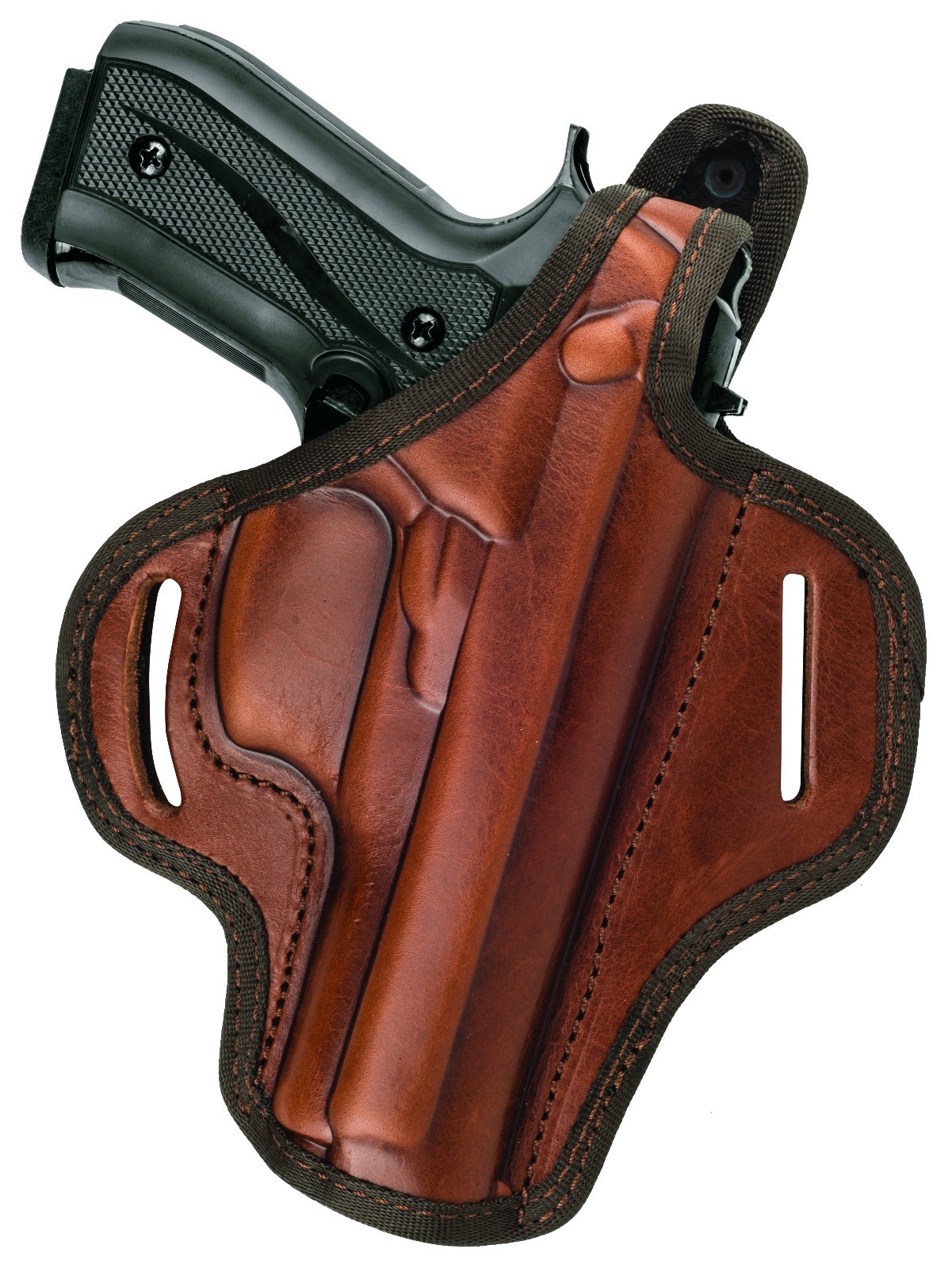 Akar | OWB Thumb Break Leather Belt Holster Fits Browning Hi-Power
