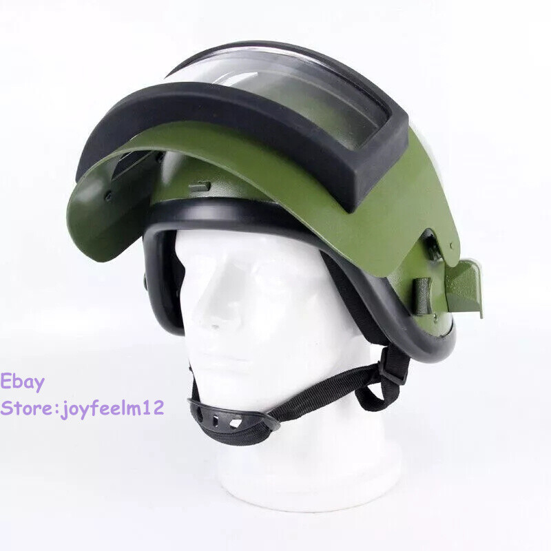 US Ship Army Altyn K63 Helmet Replica Russian Mask Olive Steel Vizor for Airsoft
