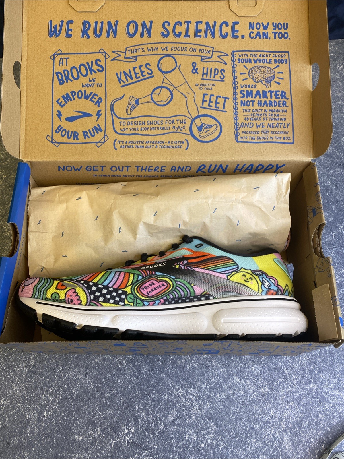 Brooks Men's Ghost 15 Wednesday Holmes Pride Running Shoes Size Men’s 11.5