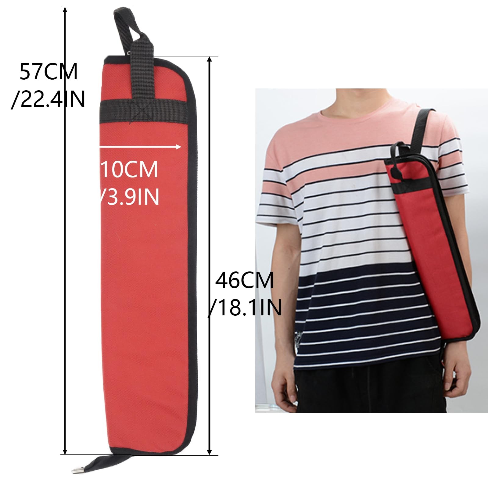 Drum Stick Bag - Portable Drumstick Holder with Hooks for Hanging, Storage Case