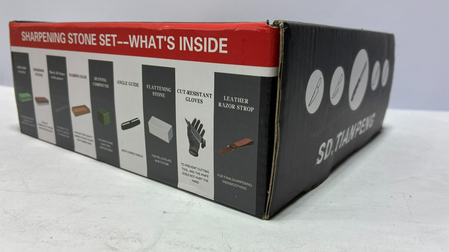 SD.TIANPENG Complete Professional Knife Sharpening Stone Set