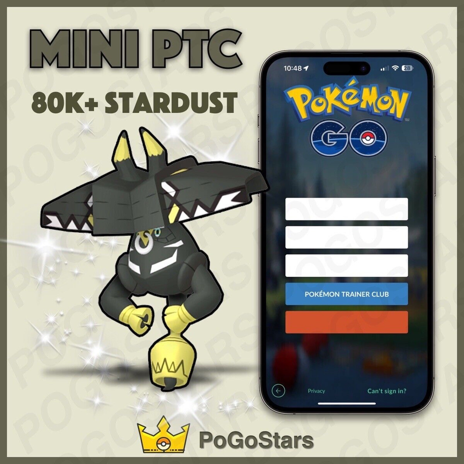 Pokémon PTC GO - Shiny Tapu Bulu - 80K Stardust✨Read Description✨