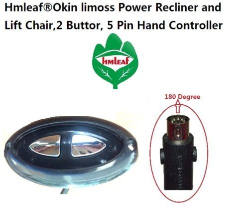 Okin Limoss Power Recliner Lift Chair Hand Control 2 Button 5 pin 180° remote