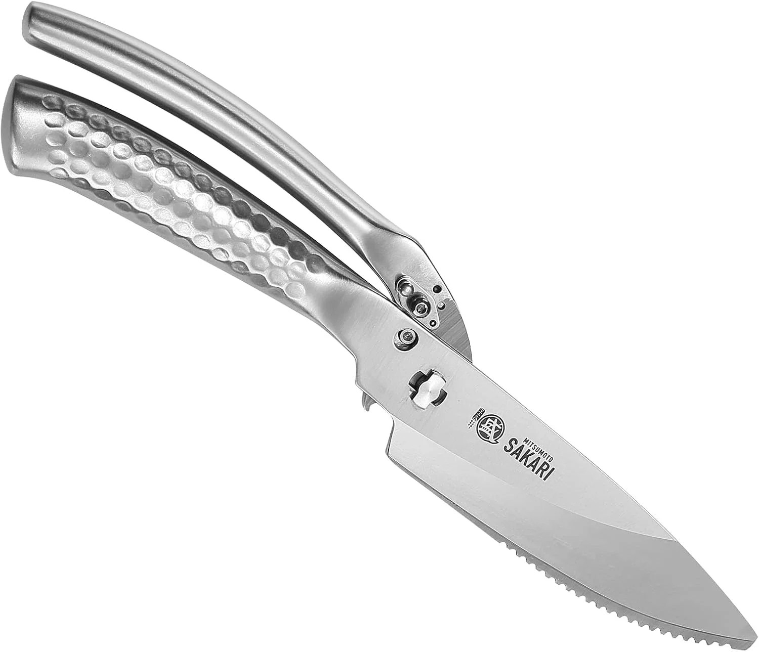 MITSUMOTO SAKARI Silver Poultry Shears, Detachable Kitchen Scissors | High carbo