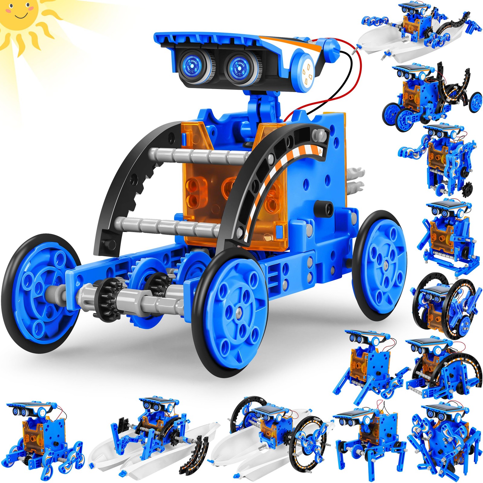 STEM 13in1 Education Solar Power Robots Toys for Boys Age 8+ , Educational To...