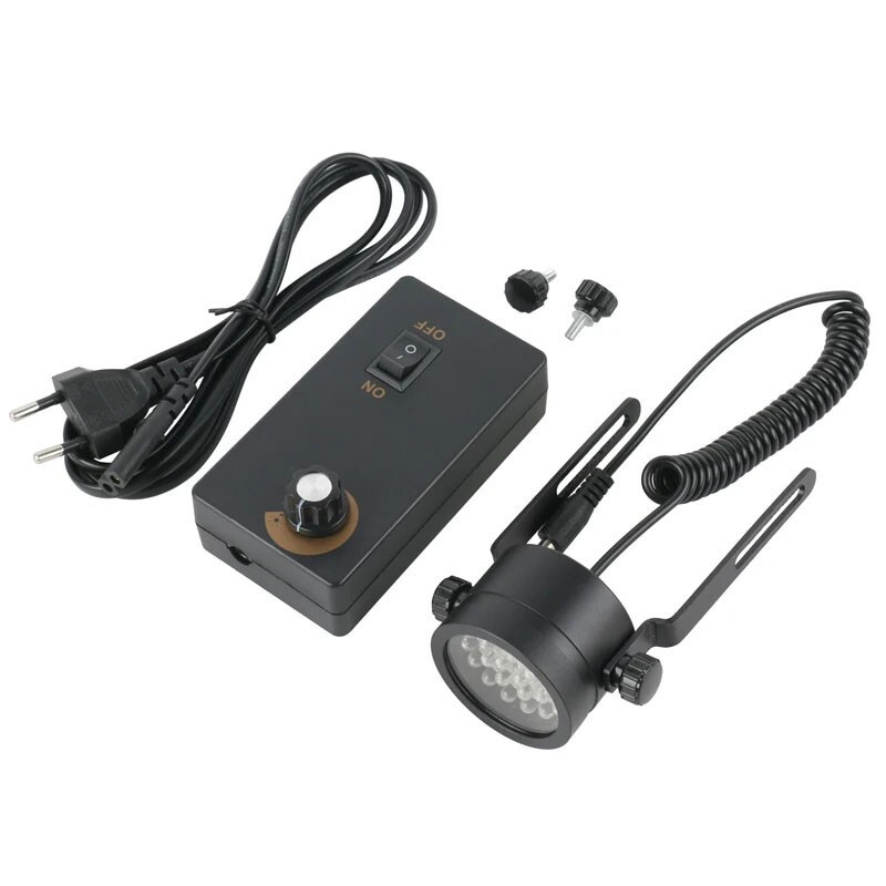 28LED Adjustable Angle Brightness Stereo Microscope Oblique Light Source 90-240V