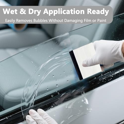 3 Pcs Small Squeegee 3 Inch Mini Rubber Block Squeegee for Car Windows