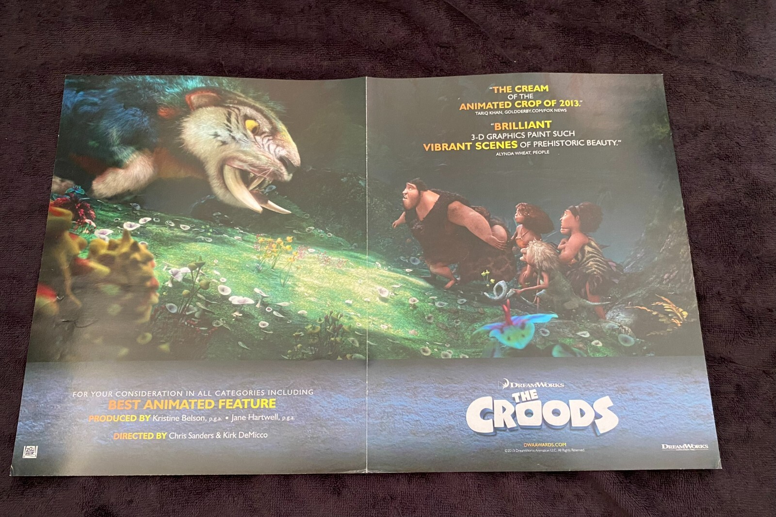 THE CROODS 2013 Oscar ad & WHITE LIES Best Foreign Language Film - New Zealand