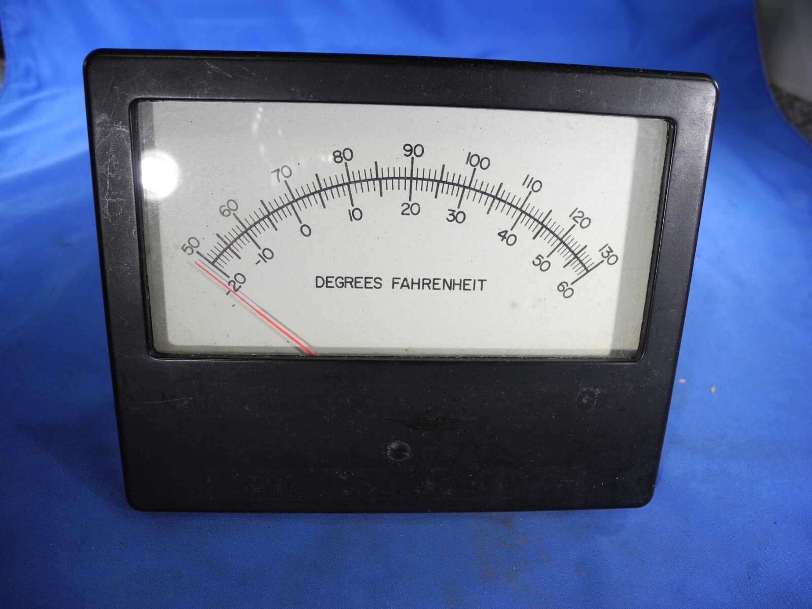 Simpson Fahrenheit Temperature Degree Panel Meter 50-130 -20-60 Large!