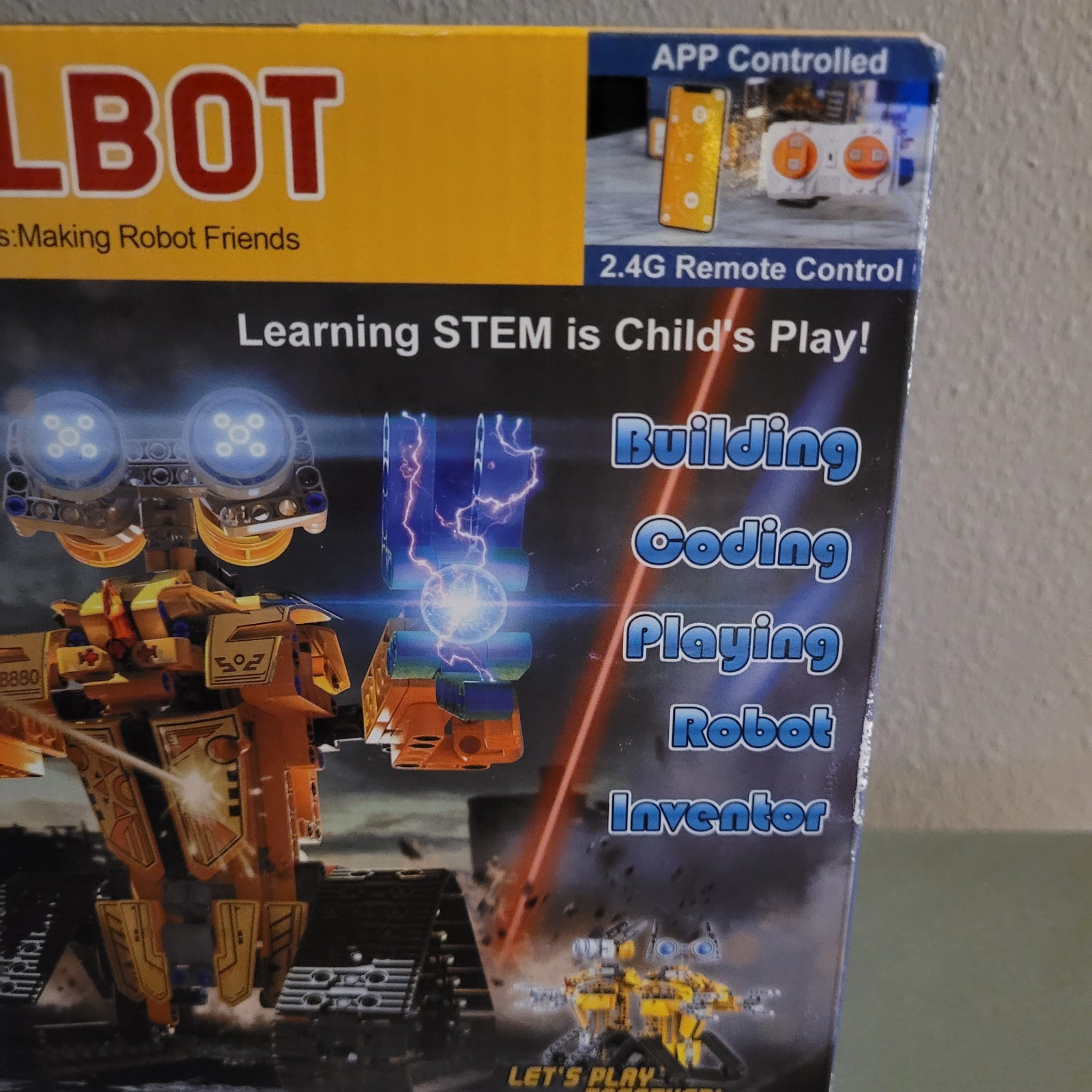Wallbot Remote Controlled Robot Building Kit STEM - App Controlled NEW