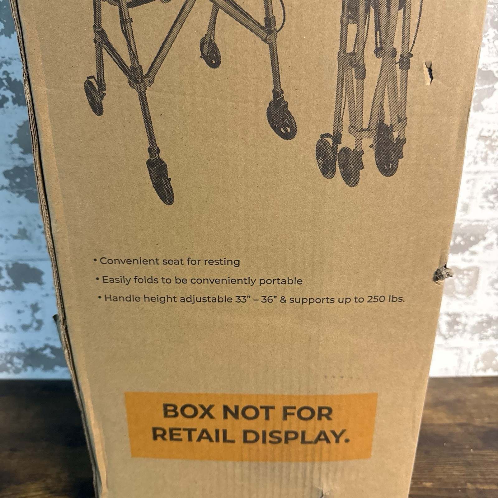 NEW - Stander Wonder Able Life Foldable Rollator Walker Cobalt Blue 4250-CB