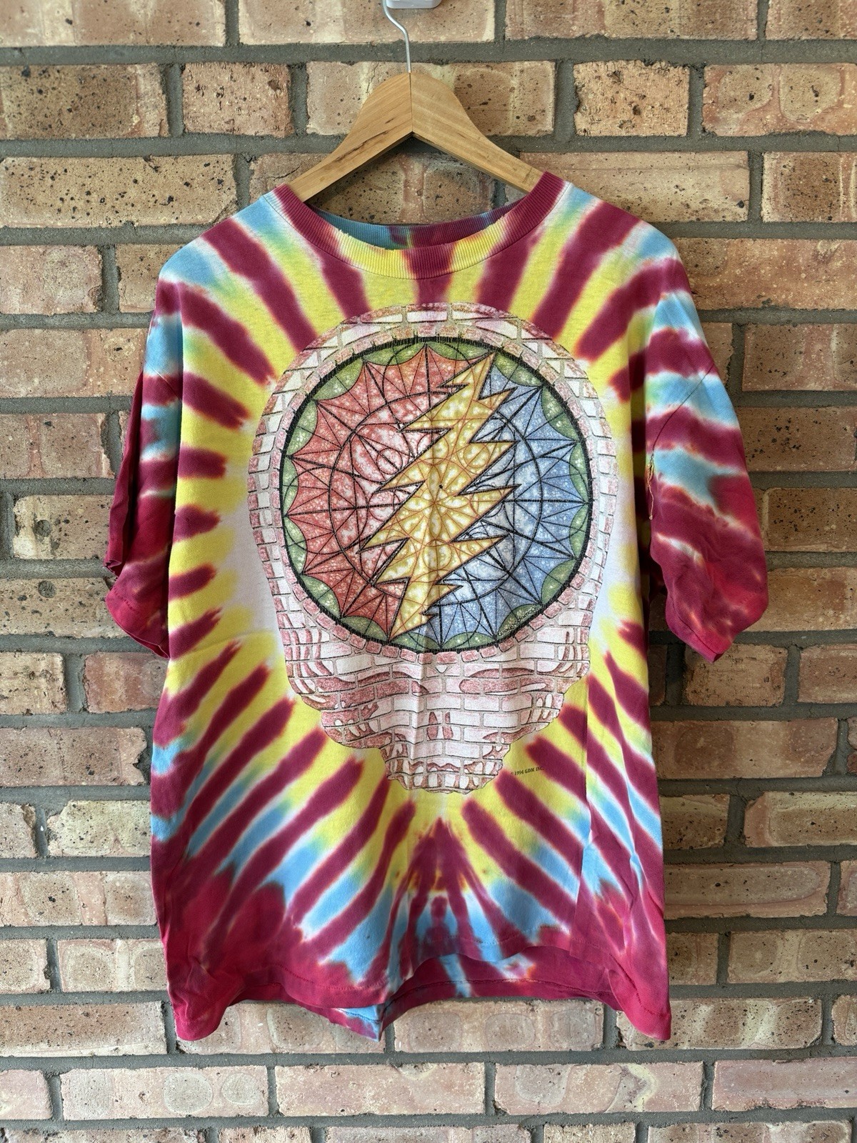 Vintage Grateful Dead Summer Tour 1994 Clay Hill Dry Goods Tie-Dye T-Shirt Large
