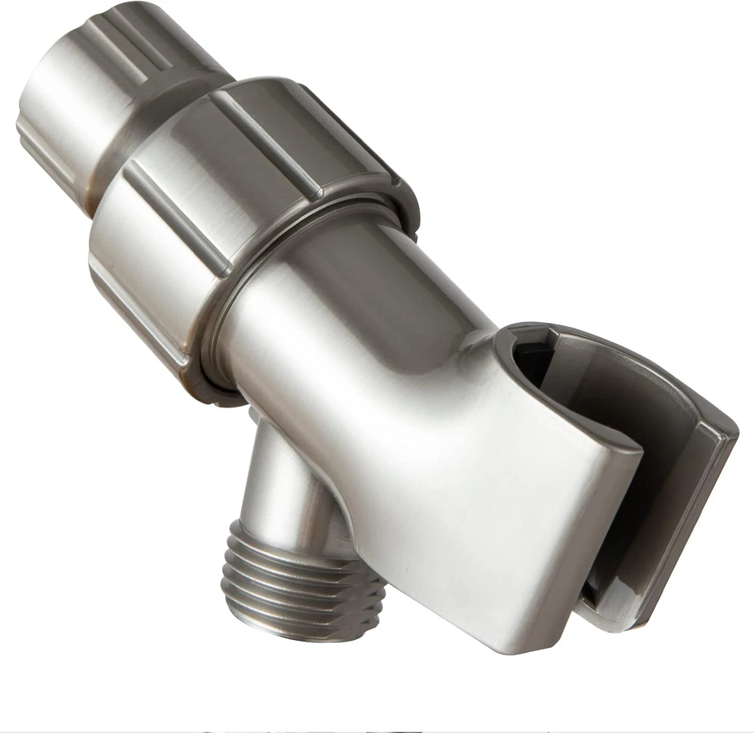 Shower Head Holder for Handheld Shower Head, Brushed Nickel Adjustable Shower Ar