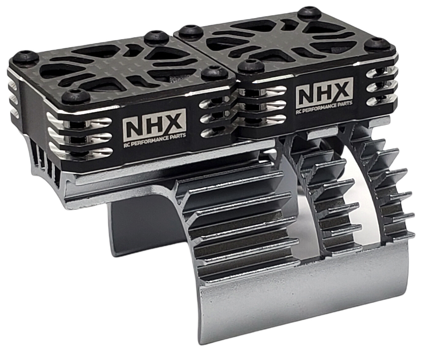 NEW NHX RC 1/8 Twin Cyclone Alum HV Cooling Fans wCover 28000RPM Motor Heatsink